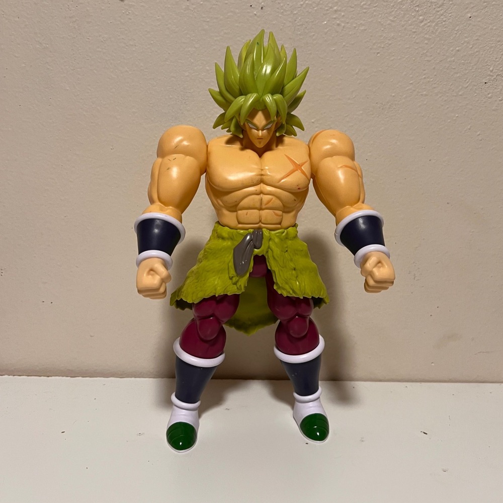 Bandai 12in Broly Action Figure Dragon Ball Super Green Battle Damaged Style DBS